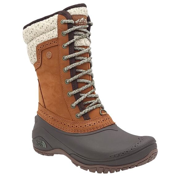 The North Face Women Shellista II Mid Waterproof Mid Calf Boots Size US 5B Brown - Picture 1 of 5